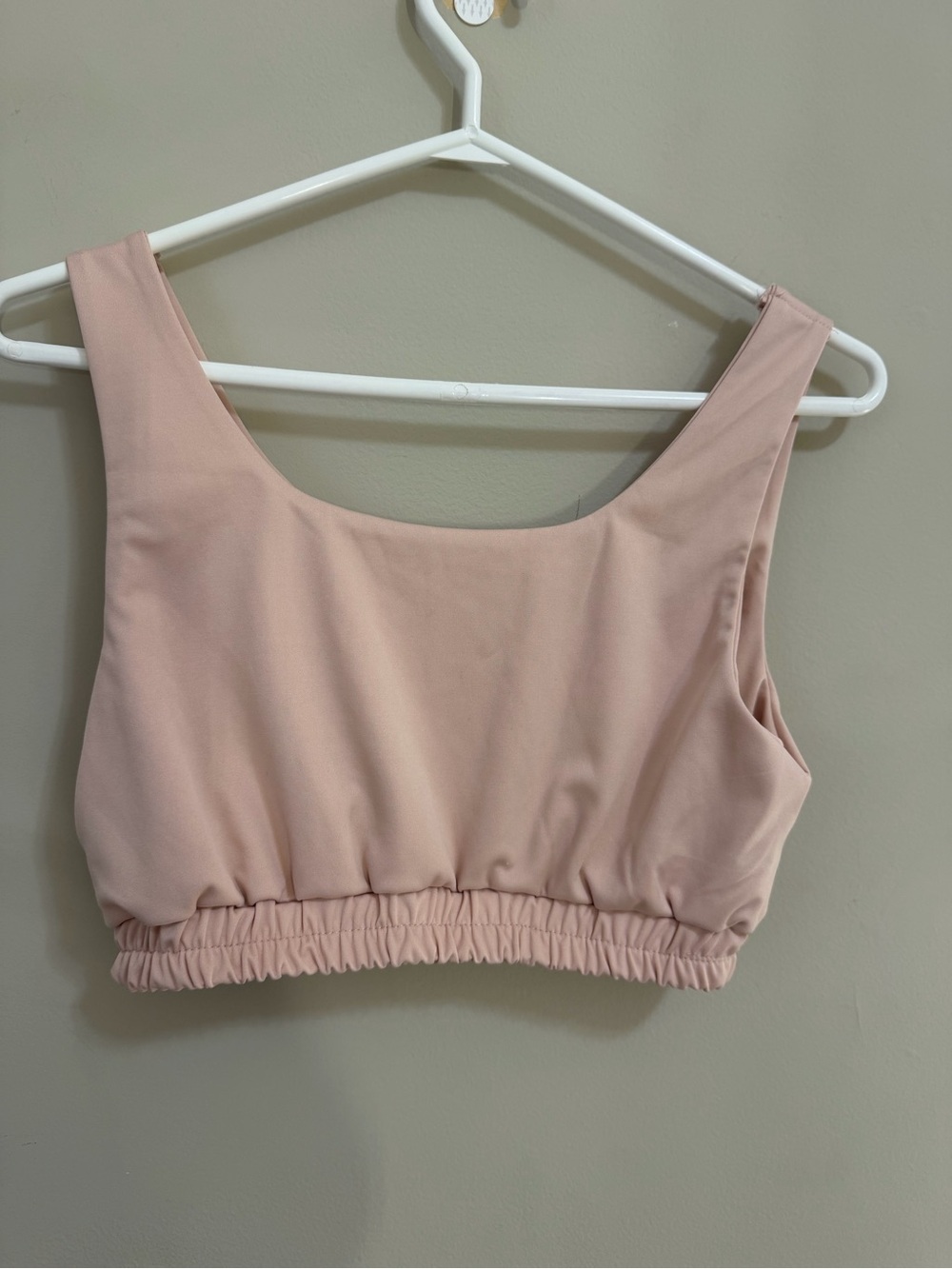 Nike Light Pink Sports Bra with Black Swoosh - Picture 2 of 3